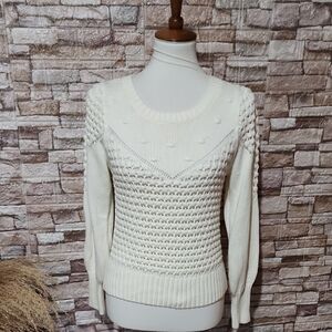 Lucky Brand Los Angeles Elegant Cream Sweater